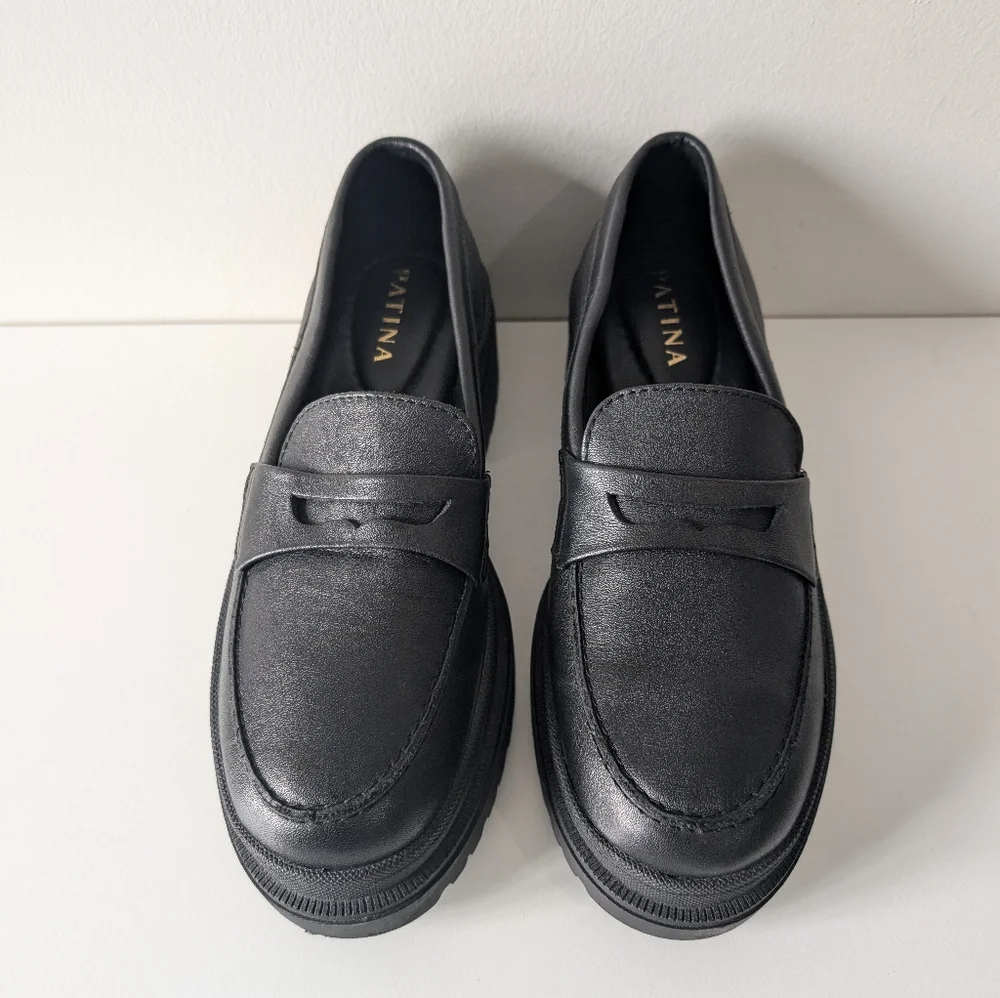 Portland Leather Goods Patina Zoe Chunky Loafers Size: 7 - Picture 2 of 7